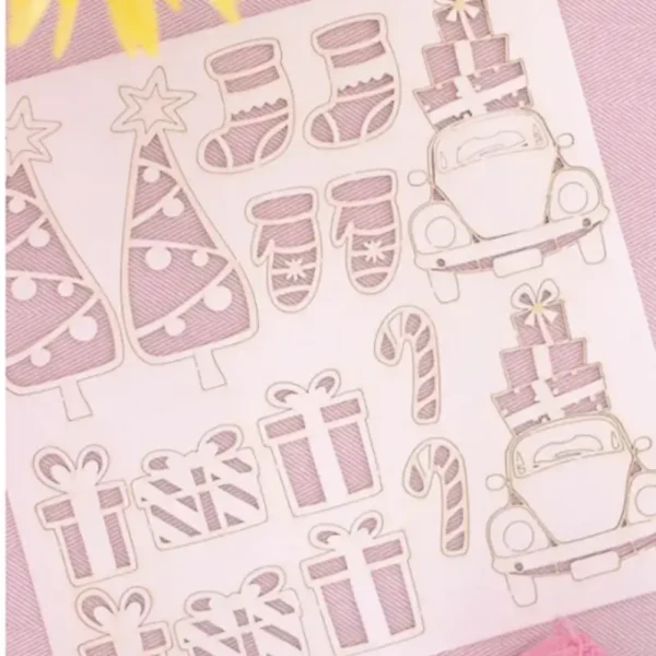 JRCHIB13122 Christmas Presents Chipboards