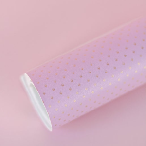 Eco Leather Foil Dots Lilac
