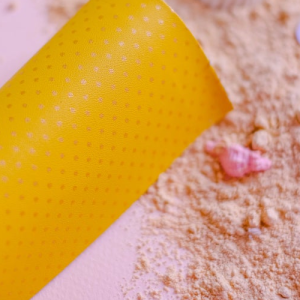 Eco Leather Yellow Small Gold Dots