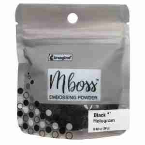 Mboss Embossing Powder - black hologram