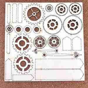 Gear cutouts 26 PCs mix-media set C24