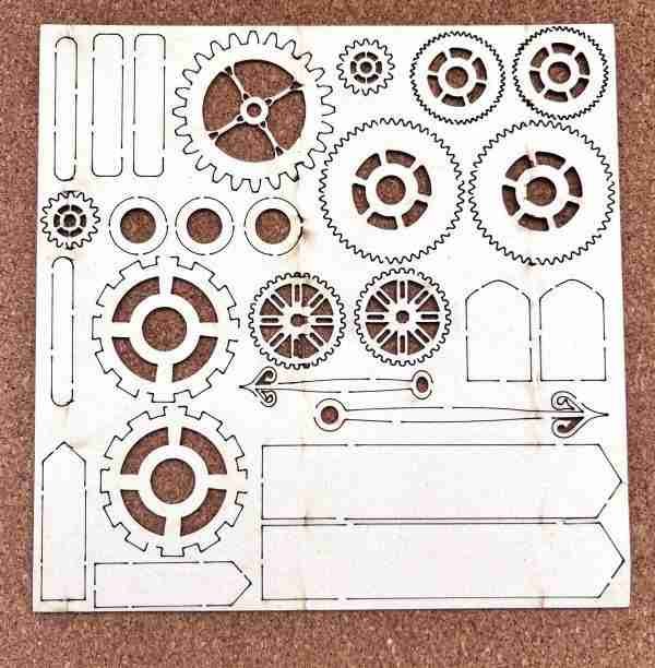Gear cutouts 26 PCs mix-media set C24