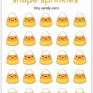 7848 tiny Candy corn shapes sprinkles
