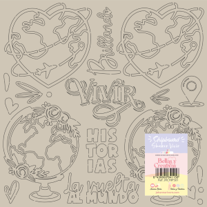 Chipboard VIVIR SHAKER  30,5 X 30,5 cm