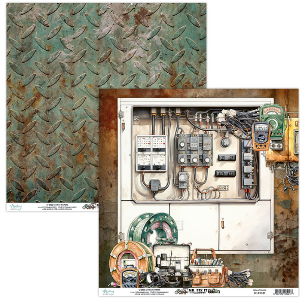 12 x 12 Paper Set - Mr. Fix It - Image 6