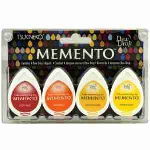 Memento dew drop inkpad 4pc set - camp fire - 001