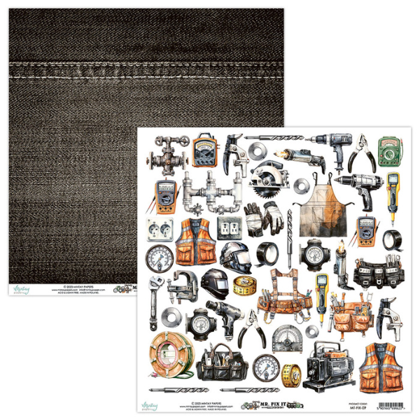 12 x 12 Elements Paper - Mr. Fix It - Image 2