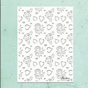 Mintay Kreativa 6 x 8 Stencil Hearts & Roses #27
