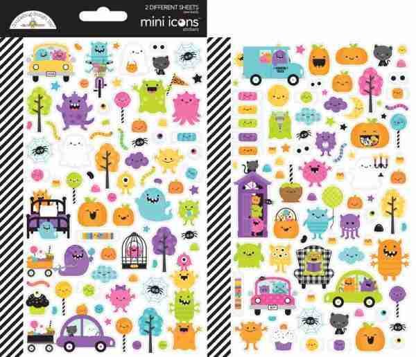 7860 Monster madness mini icons stickers - KNC Essentials