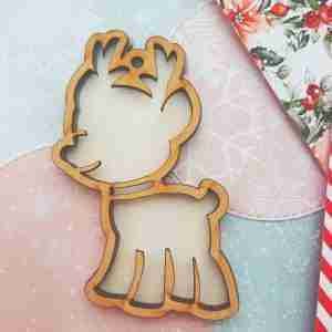 Holiday Ornaments RUDOLPH Wood Shaker 4-Pcs Set