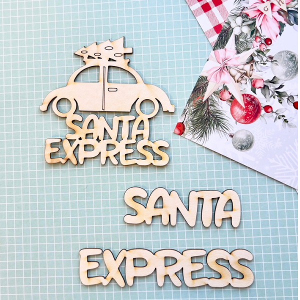 Santa Express - Santa -9 Express -Sentiments Chipboards