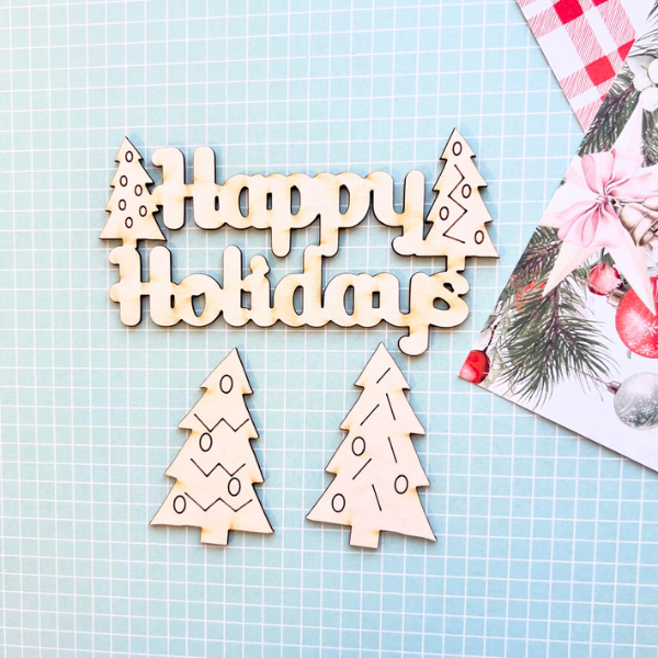 Happy Holidays - Sentiments Chipboards