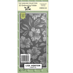 Lisa Horton Crafts Hibiscus 3D Slimline Embossing Folder with Cutting Die