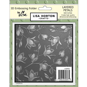 Lisa Horton Crafts Layered Petals 6x6 3D Embossing Folder