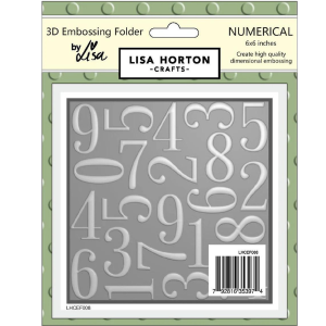 Lisa Horton Crafts Numerical 6x6 3D Embossing Folder