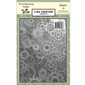 Lisa Horton Crafts Gears A6 3D Embossing Folders