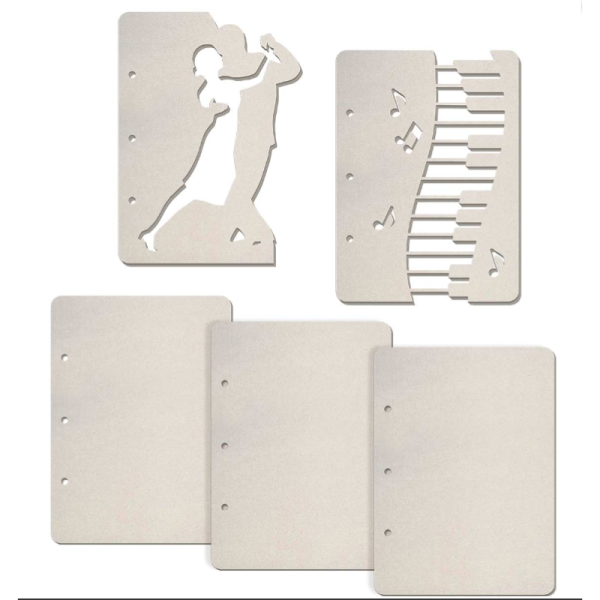 Dancing Set of Five Rectangular Chipboard Ciao Bella