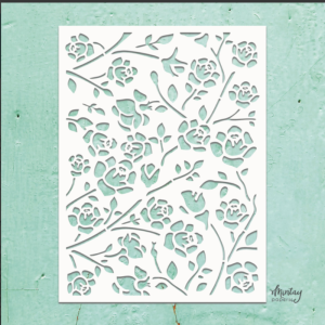 Mintay Kreativa  6 x 8  Stencil  Rosebuds #34