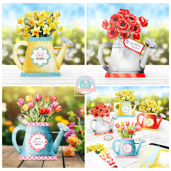 Watering Can Blossoms and Blooms, Card Making Kit - Image 3