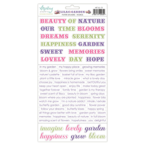 Lilac Garden Collection  6 x 12 Stickers Words Mintay Papers