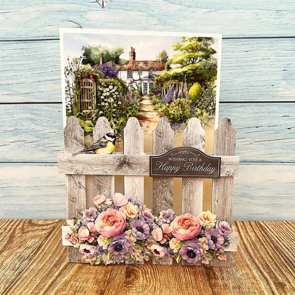 Pretty Petals Picket Fence, Card Making Kit - Image 4