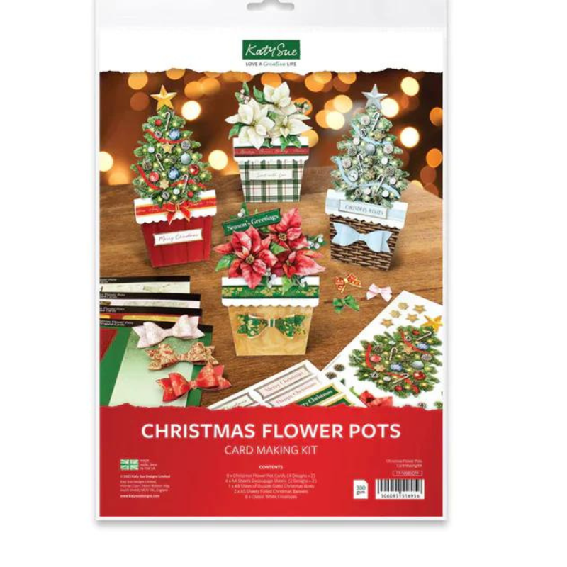 Christmas Flower Pots Card Making Kit