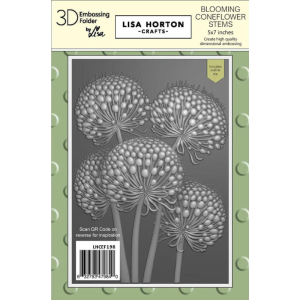 Lisa Horton Crafts Blooming Coneflower Stems 5x7 3D Embossing Folder & Die