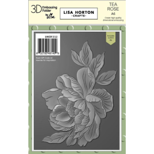 Lisa Horton Crafts Tea Rose A6 3D Embossing Folder & Die