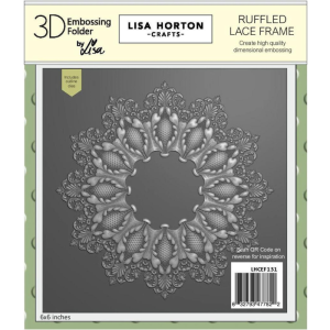 Lisa Horton Crafts Ruffled Lace Frame 6x6 3D Embossing Folder & Die