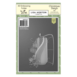 Lisa Horton Crafts Christmas Sleigh A6 3D Embossing Folder & Die