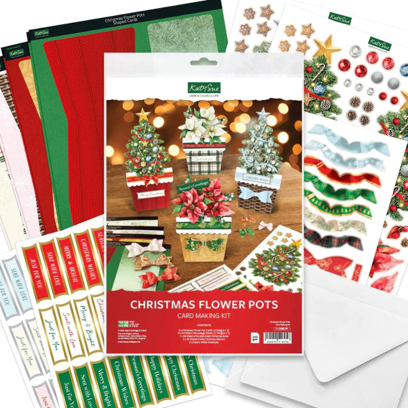 Christmas Flower Pots Card Making Kit - Image 2