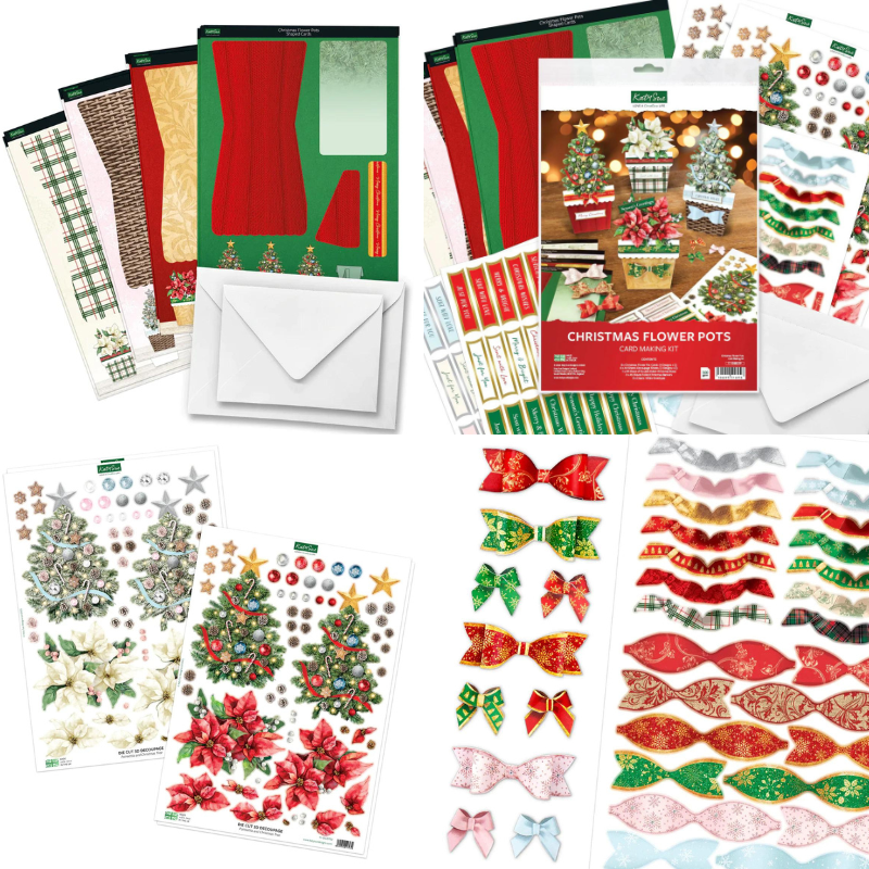 Christmas Flower Pots Card Making Kit - Image 3