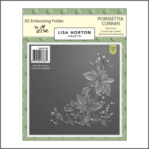Poinsettia Corner 6x6 3D Embossing Folder & Die Lisa Horton Crafts