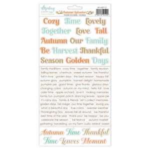 6 x 12 Paper Stickers - Autumn Splendor - Words