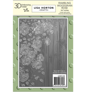 Woodgrain Rose 5x7 3D Embossing Folder