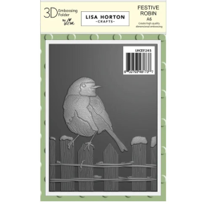Festive Robin A6 Embossing Folder